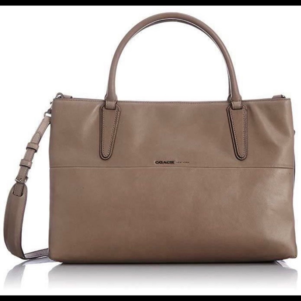 Coach Leather Structured Borough Handbag